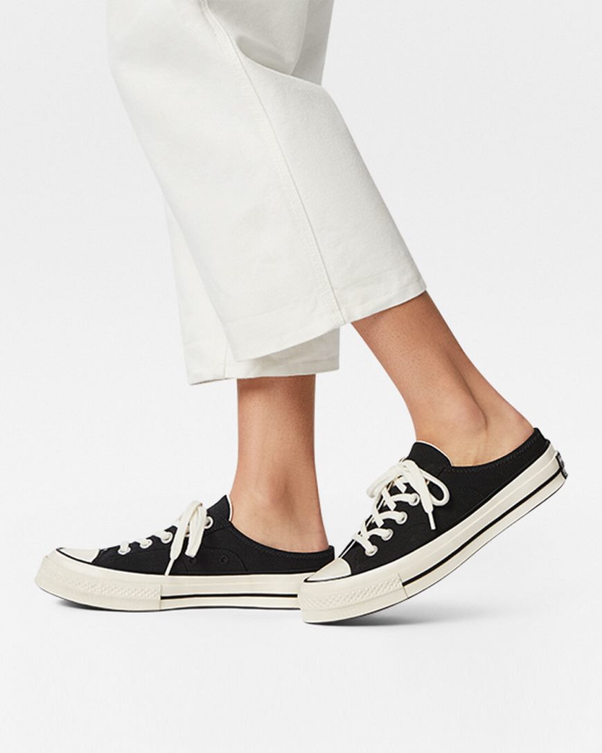 Zapatillas Bajas Converse Chuck 70 Mule Mujer Negras | PE E7L54P